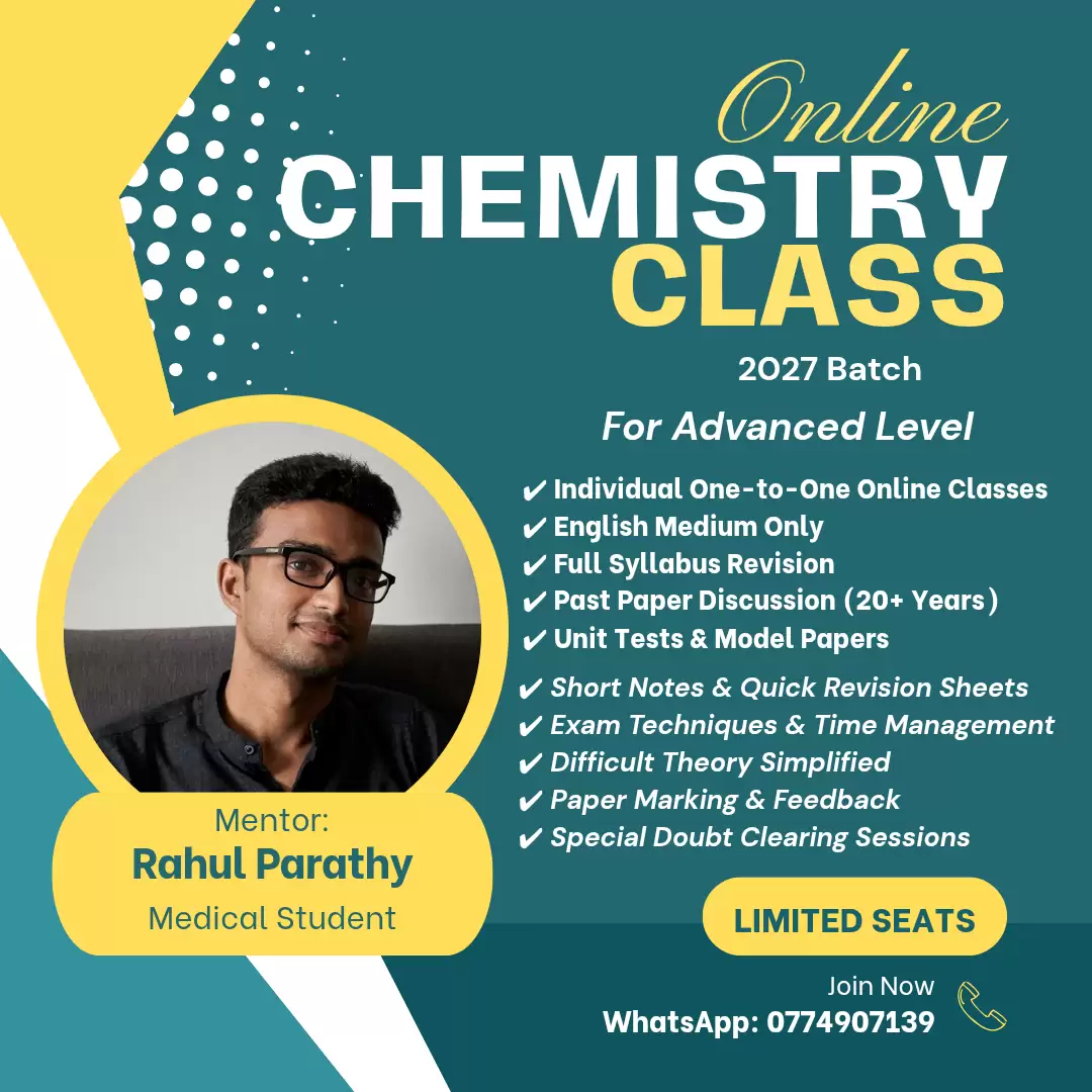 Online A/L Chemistry Classes 2027 Batch