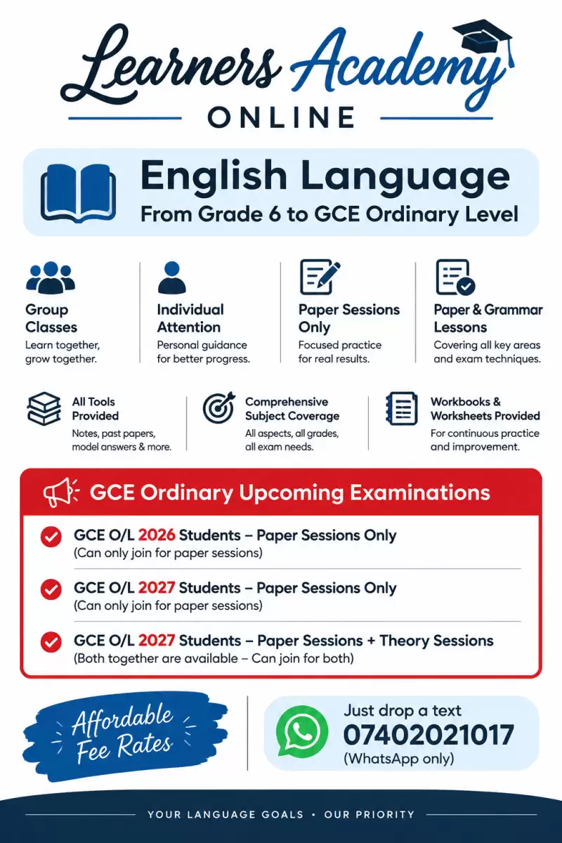Online ENGLISH LANGUAGE CLASSES