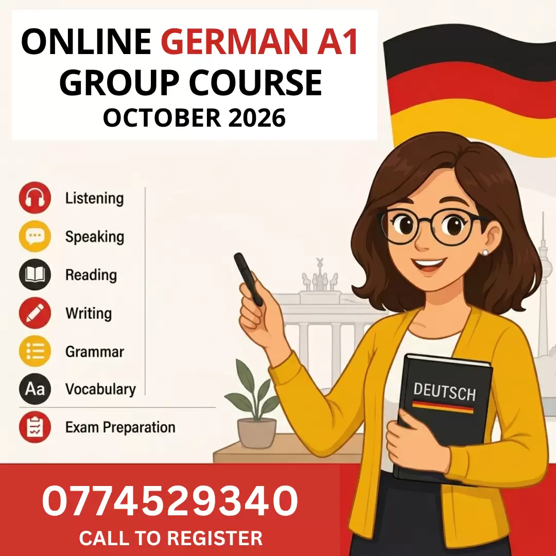 ONLINE GERMAN A1 GROUP COURSE – OCTOBER 2026