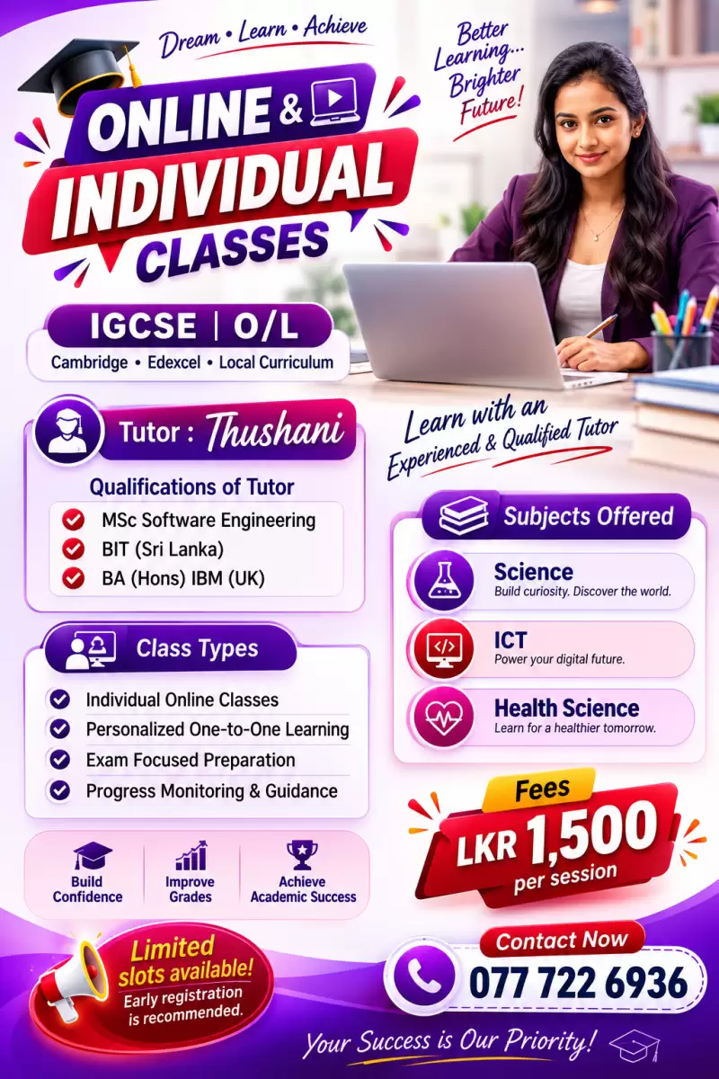 📒📒📒ONLINE & INDIVIDUAL CLASSES FOR IGCSE / O/L STUDENTS | Cambridge • Edexcel • Local Curriculum📒📒📒