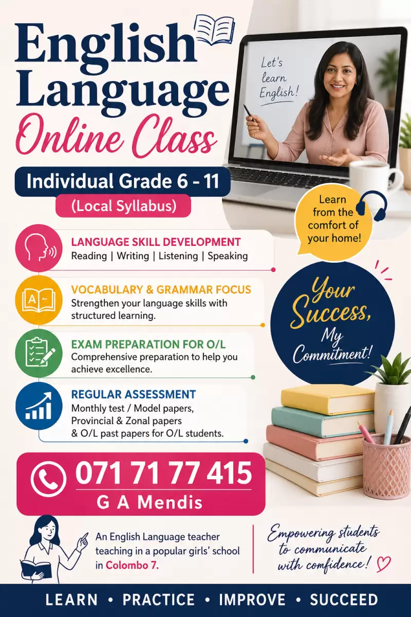 Online Individual English classes Gr.6-11