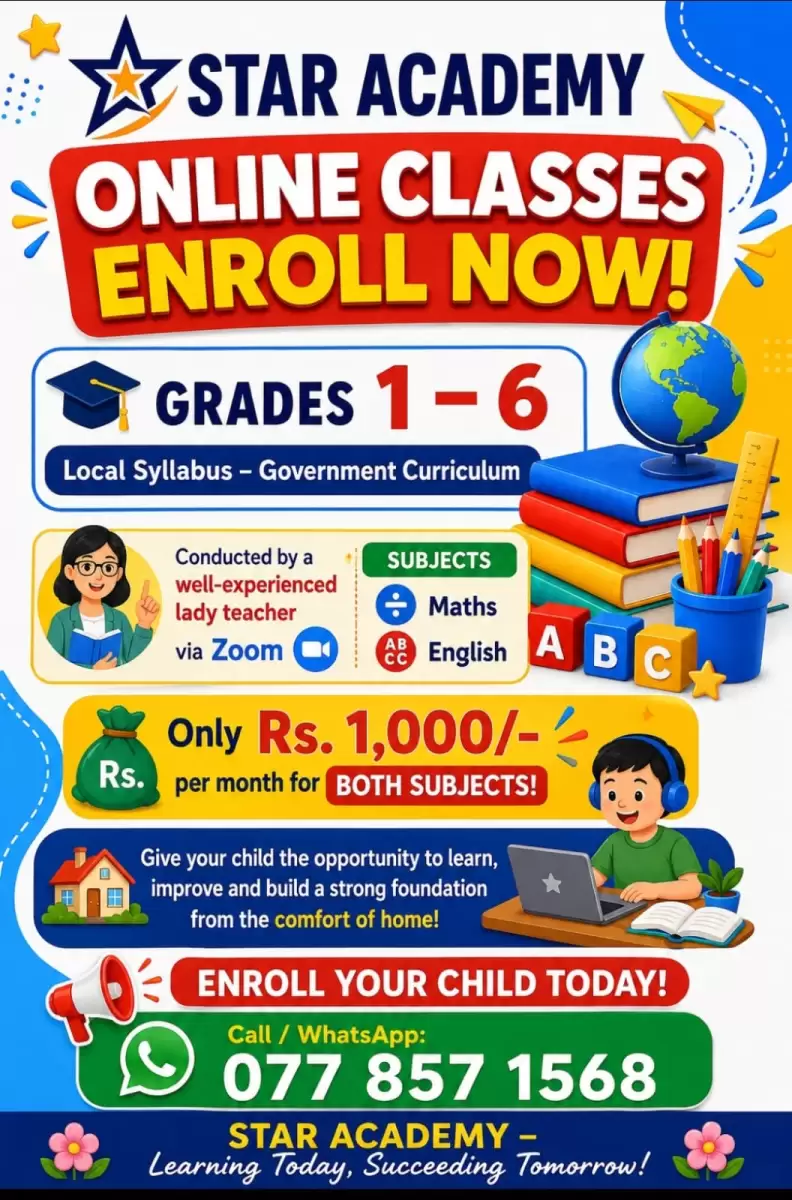 Online Mathematics and English Classes