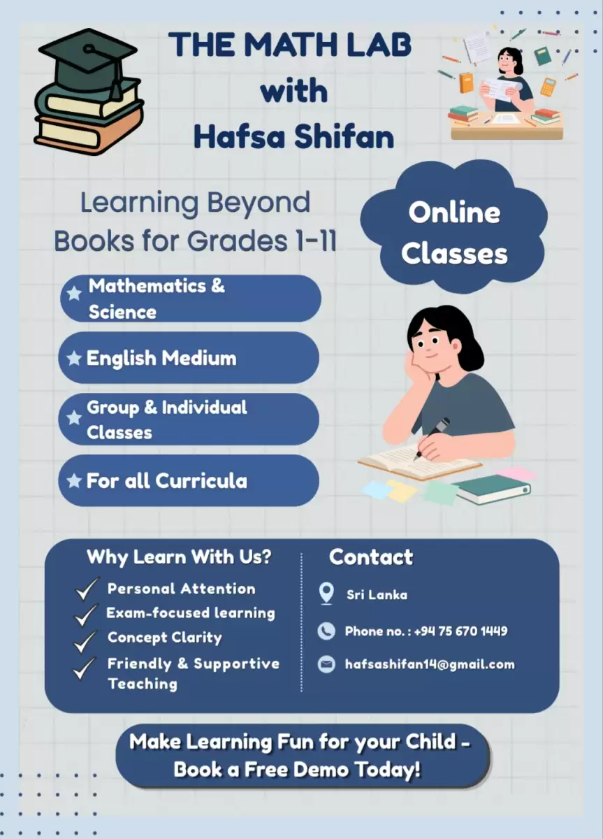Online Mathematics & Science Classes | English Medium | Grade 06-11
