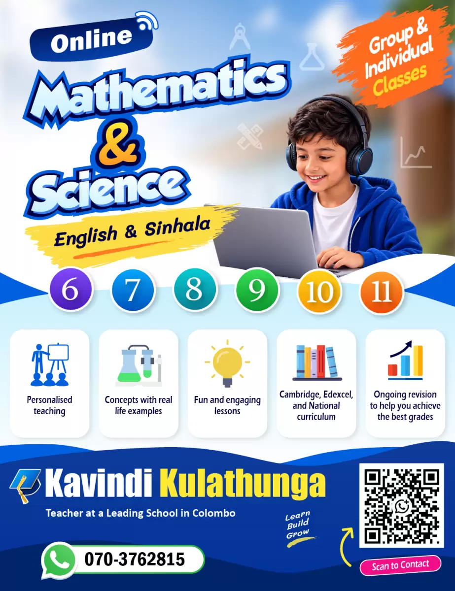 Online Mathematics & Science Classes | Grades 6–11 | English & Sinhala Medium
