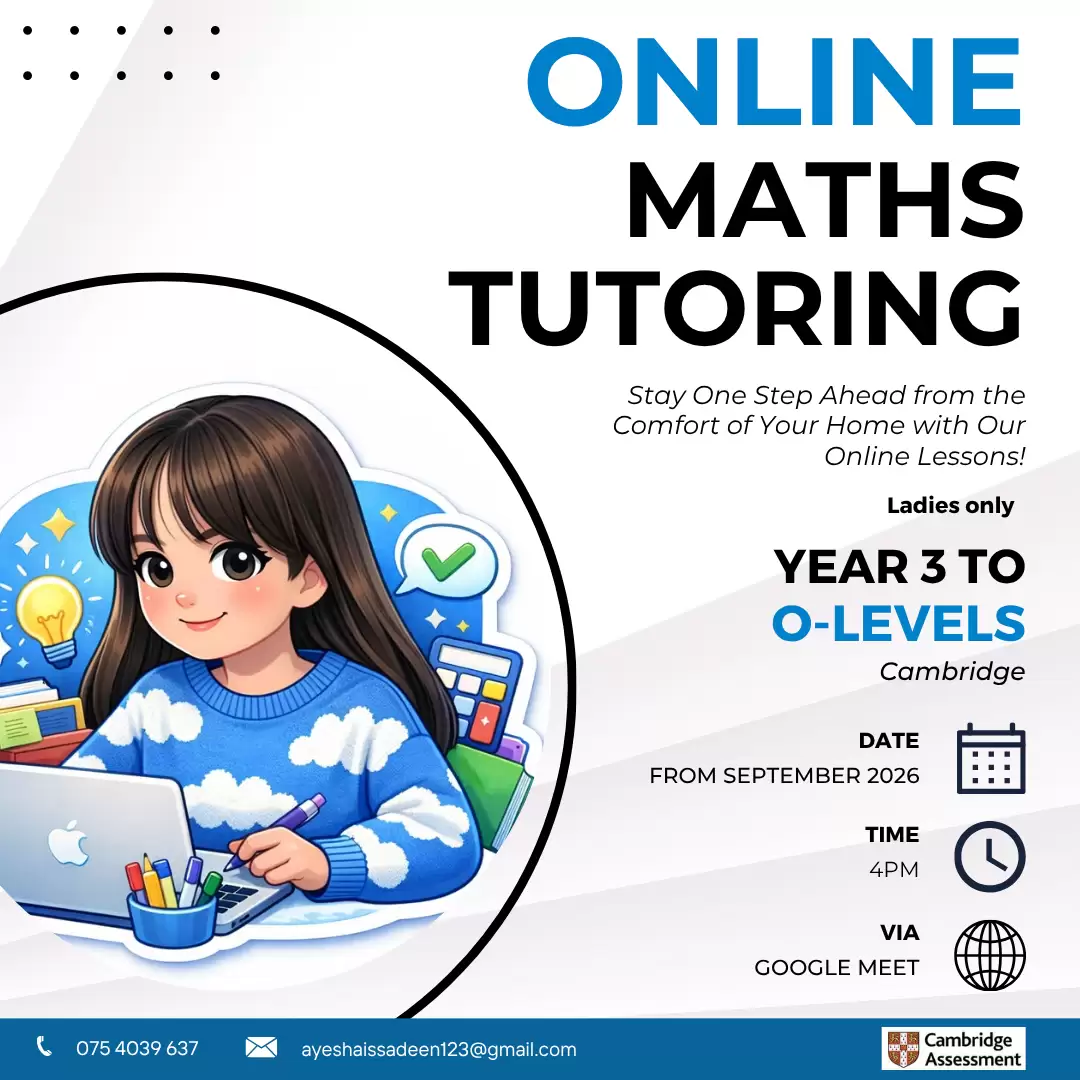 Online Maths class for girls