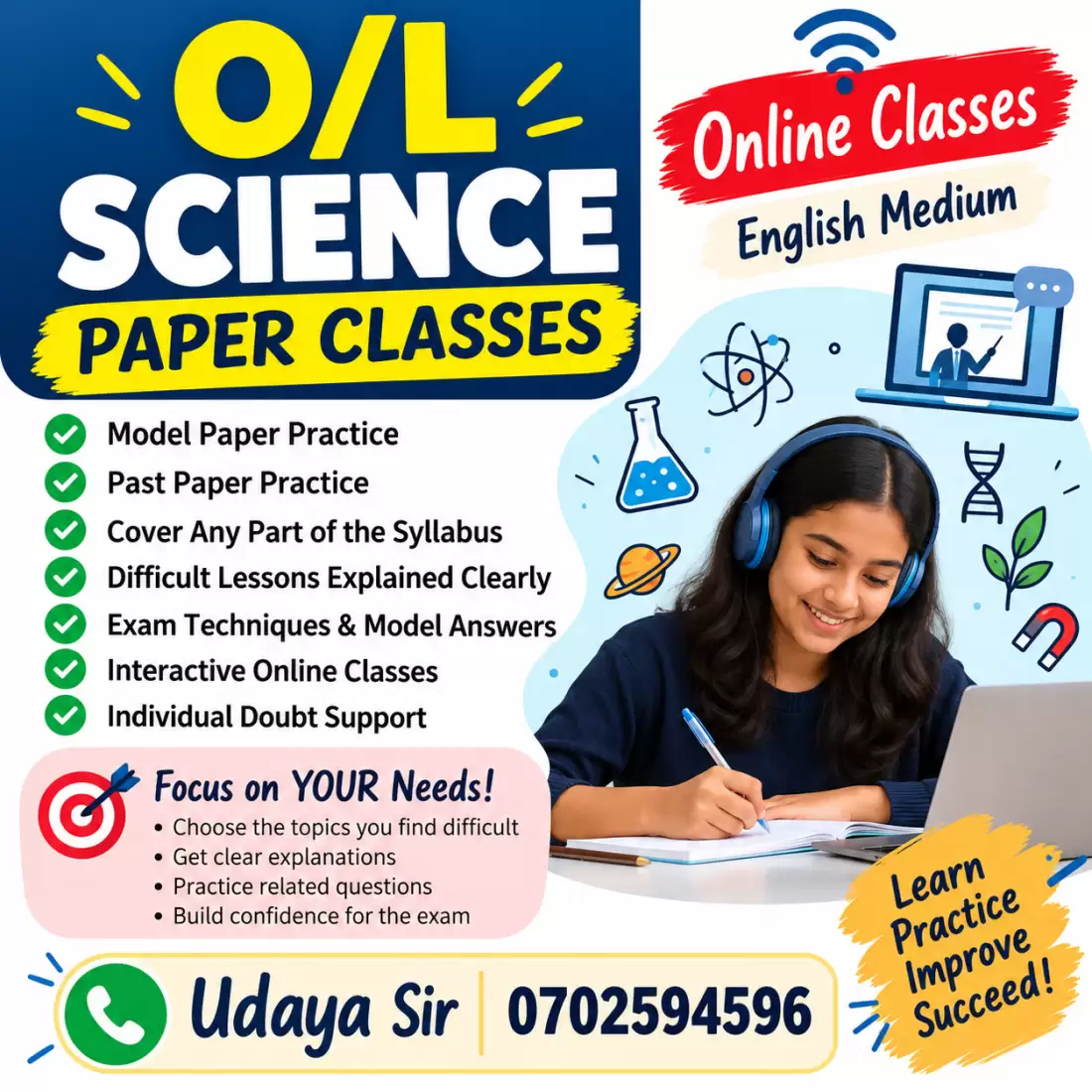 ONLINE O/L Science Paper Classes – English Medium