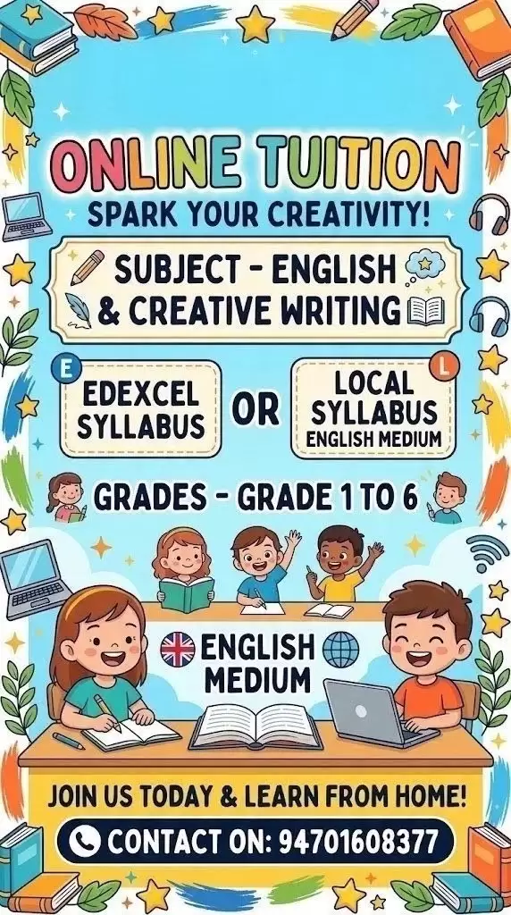 Online tuition classes for English for primary grades