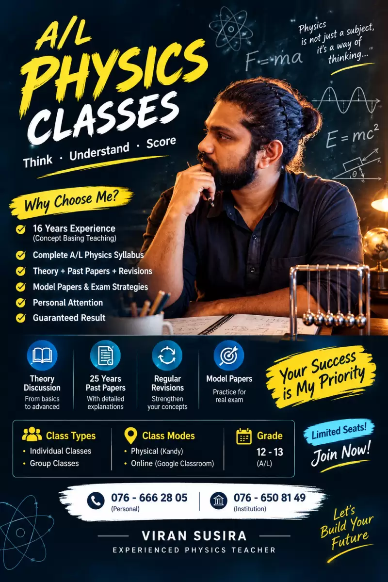 Physics class in kandy