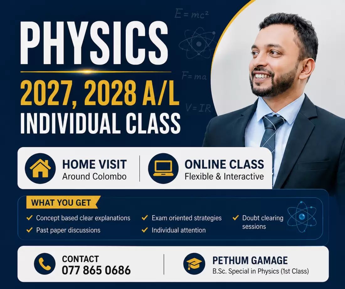 Physics English/ Sinhala Medium 2027/2028 AL