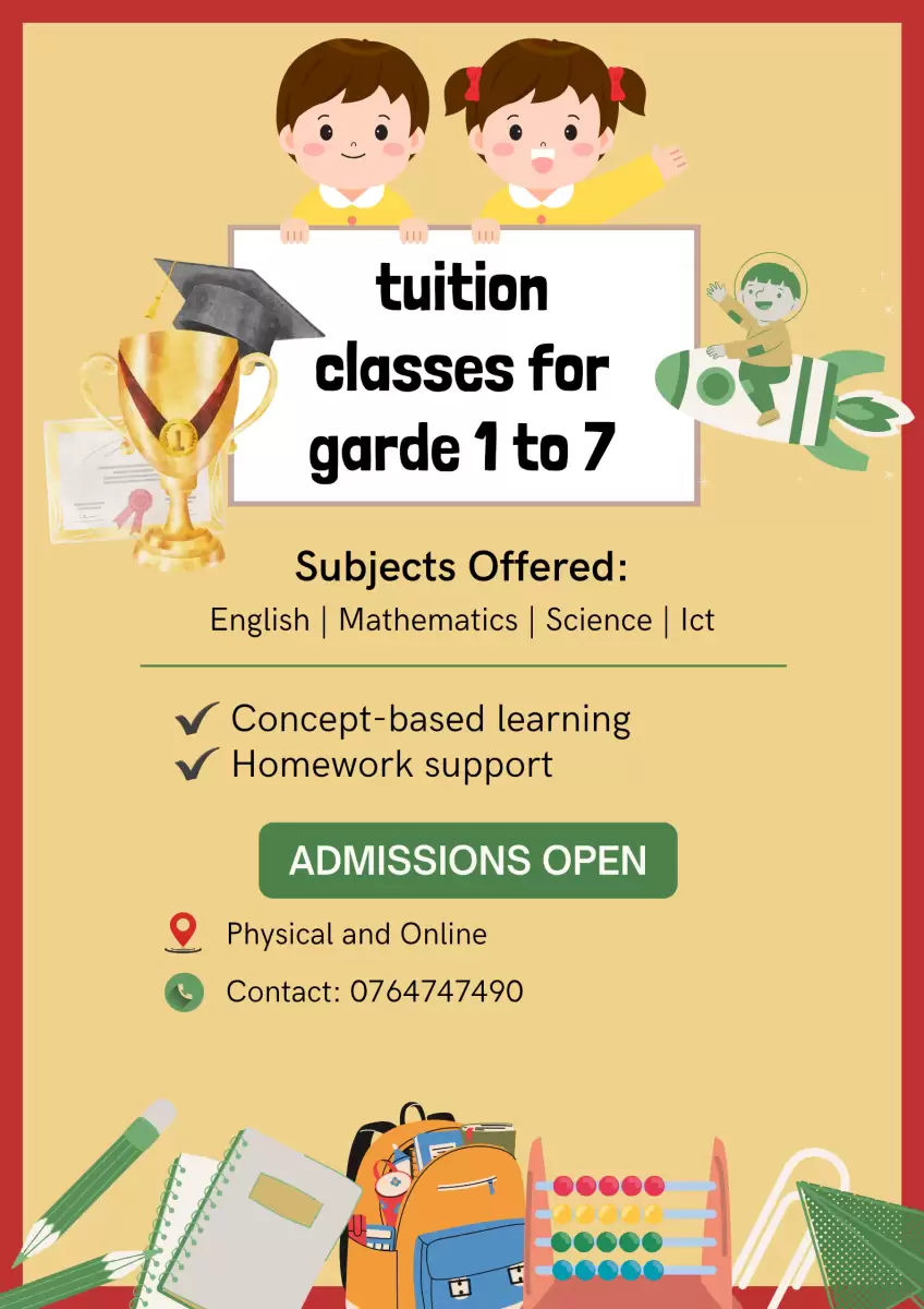Primary classes from Grade 1 to 7 Maths,English science islam and ictclasses