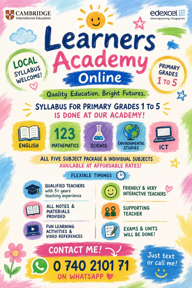 Primary grade 1-5 classes