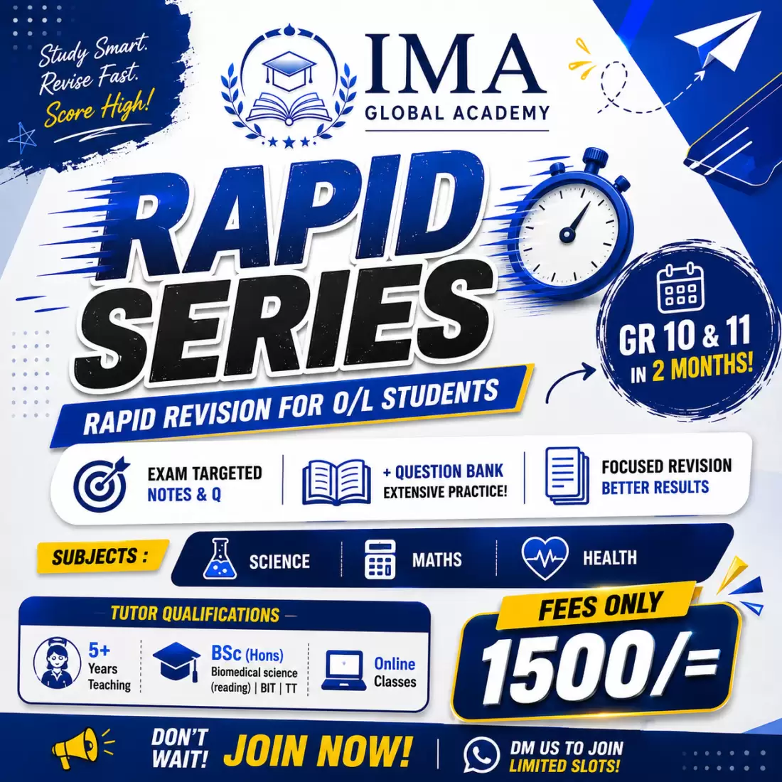 Rapid revision for O/L 2026 batch
