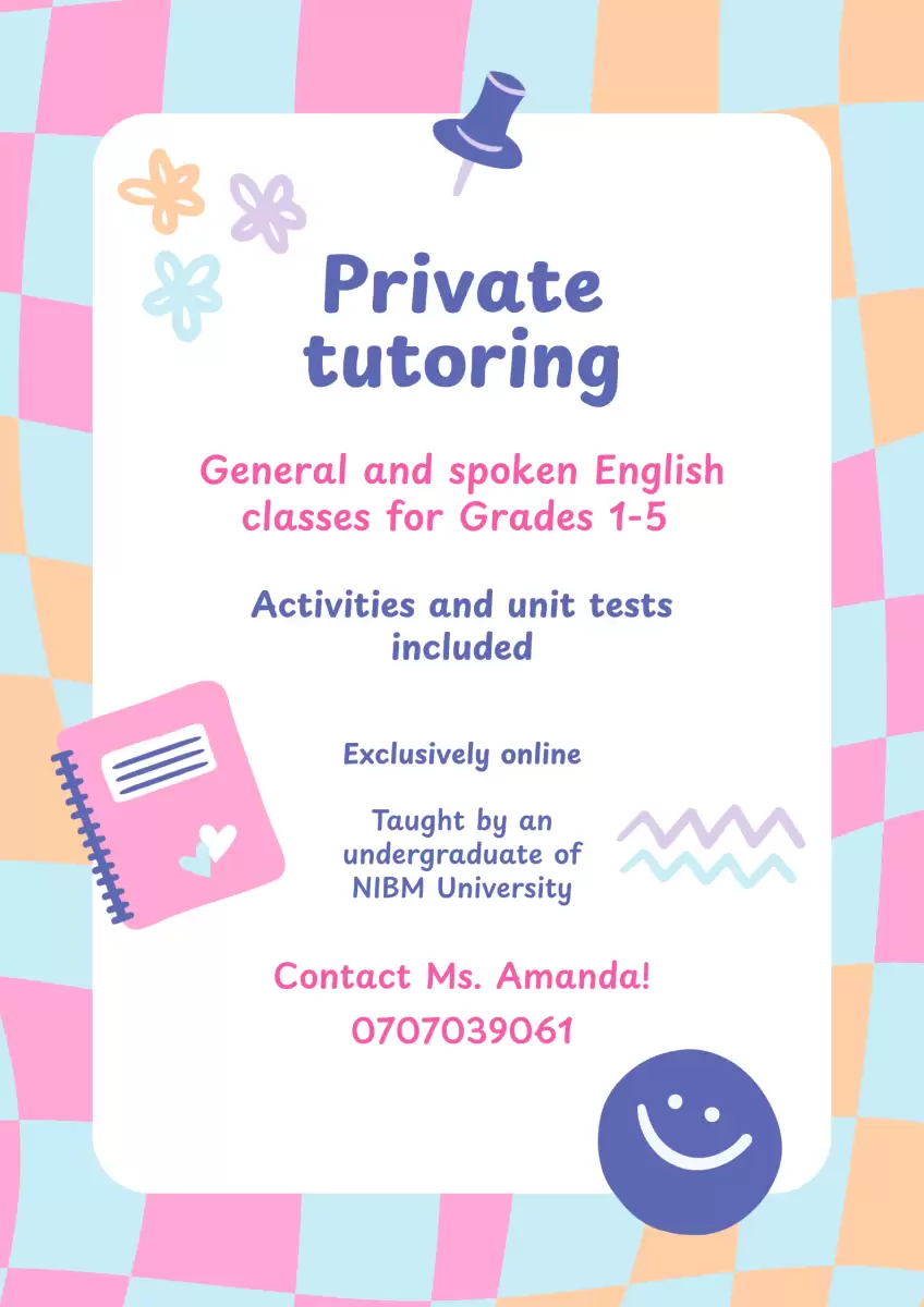 Spoken and General English lessons for primary school students
