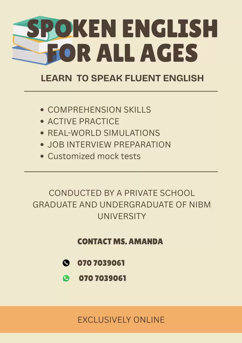 Spoken English classes for all ages