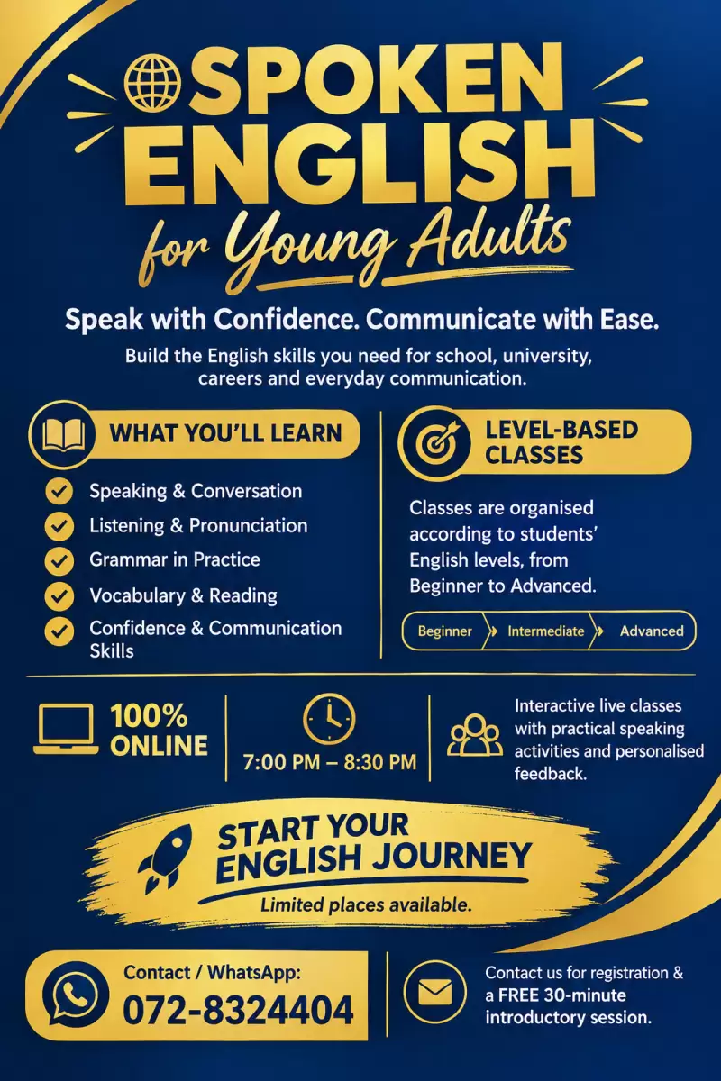 SPOKEN ENGLISH FOR YOUNG ADULTS
