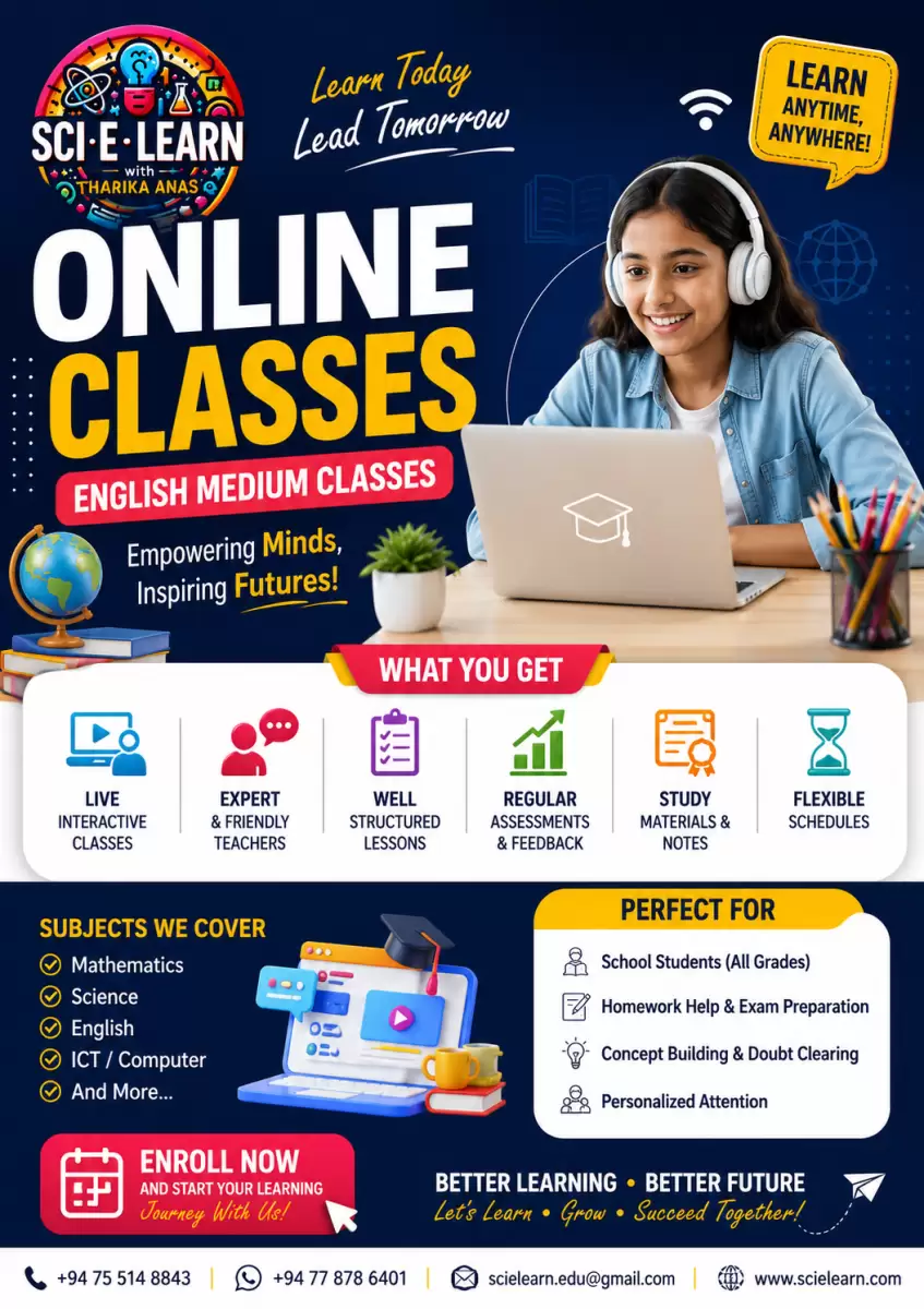 The Best Online classes - in English medium