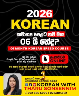 🚫 මාස 06 න් සාමාන්‍යපෙළ කොරියානු භාෂාවට A+ එකක් ගමුද