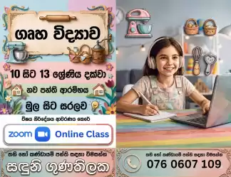 10- 13 Home Economics [O/L - A/L] Online Classes