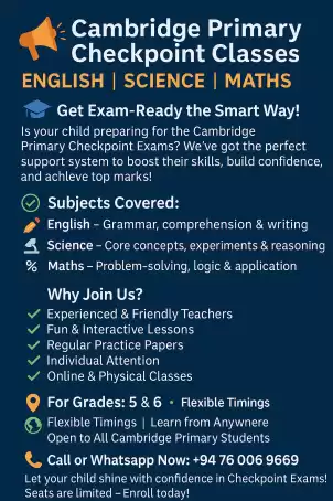 2025/2026 Cambridge/Edexcel New classes Unlock Your Child’s Potential with Expert Online Tuition! Looking for high-quality online classes for your chi