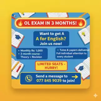 2025(2026)O/L Exam speed rivison and theory in 3 Months Monthly Fee Rs:1000