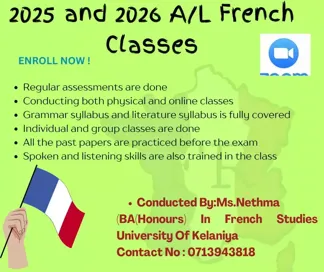 2025 and 2026 A/L French Classes