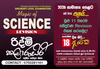 2026 සා/පෙළ පුනරීක්ෂණය