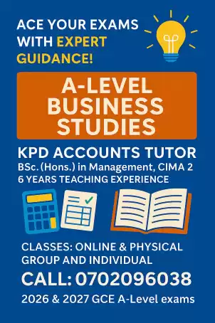 2026 / 2027 GCE A Level Individual And Group Classes Business Studies