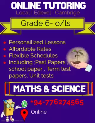 2026 O/L’s Science ,Maths group and individual classes