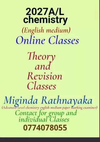 2027 Advanced Level English medium chemistry class