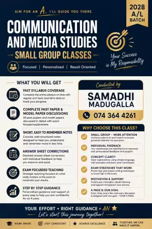 2028 A/L - Communication and Media Studies (English Medium)