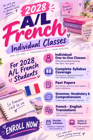 2028 A/L FRENCH CLASS
