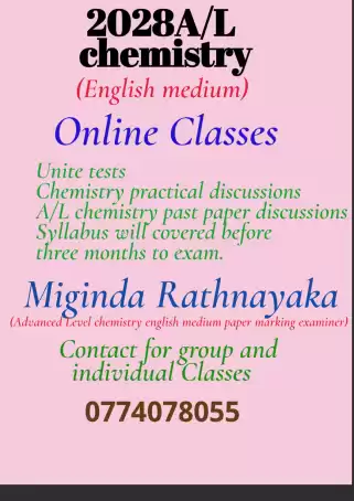 2028 Advanced Level English medium chemistry