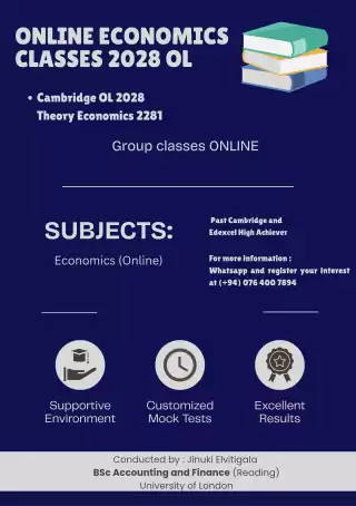 2281 Economics Cambridge Theory Classes