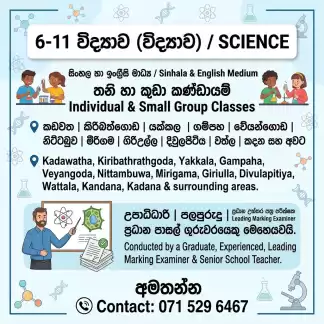 6-11 Science Sinhala/English Medium