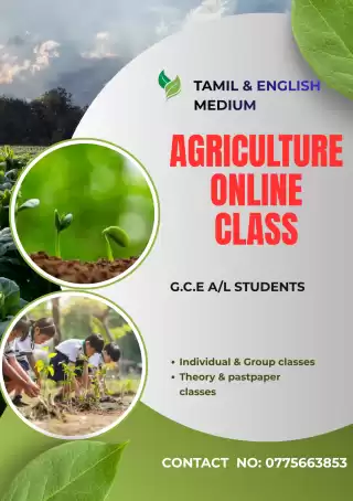 A/L Agriculture science online classes for Tamil & English medium