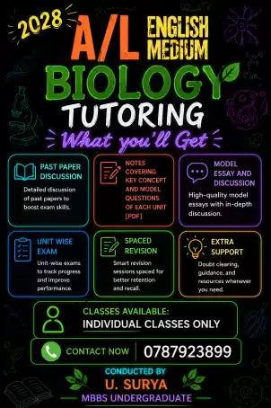 A/L biology individual class