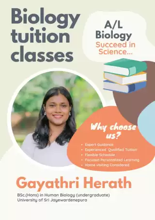 A/L Biology Online Classes