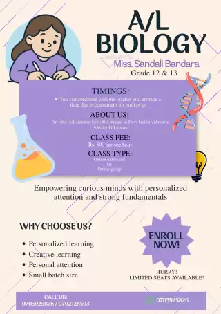 A/L Biology Online Classes