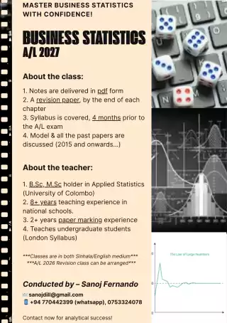 A/L Business Statistics (2026, 2027)