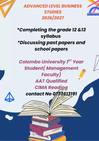 A/L Business Studies 2026/2027