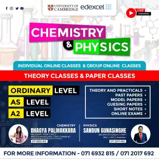 A/L CHEMISTRY & PHYSICS - Local/Edexcel/Cambridge