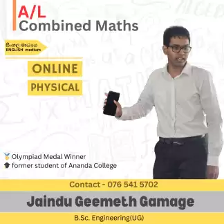 A/L Combined Mathematics Theory / Revision / Paper Classes By an Engineering Student