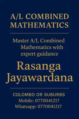 A/L Combined Maths/ English Or Sinhala Medium