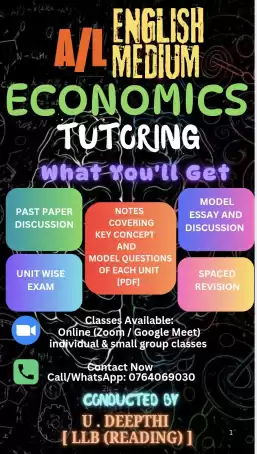 A/L Economics Tutoring