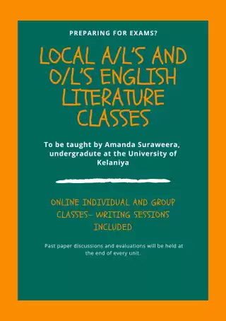 A/L English literature classes