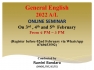 A/L General English Seminar for 2022 A/L Students