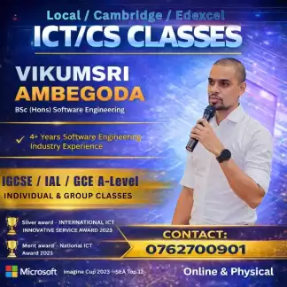 A/L ICT classes by industry professional