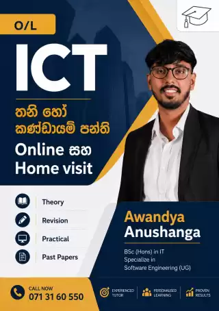 A/L ICT Homevisiting and online individual or small group classes