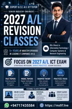 A/L ICT Revision 2027 | Eng & Sin Medium