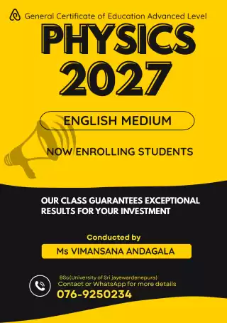 A/L PHYSICS English Medium 2027